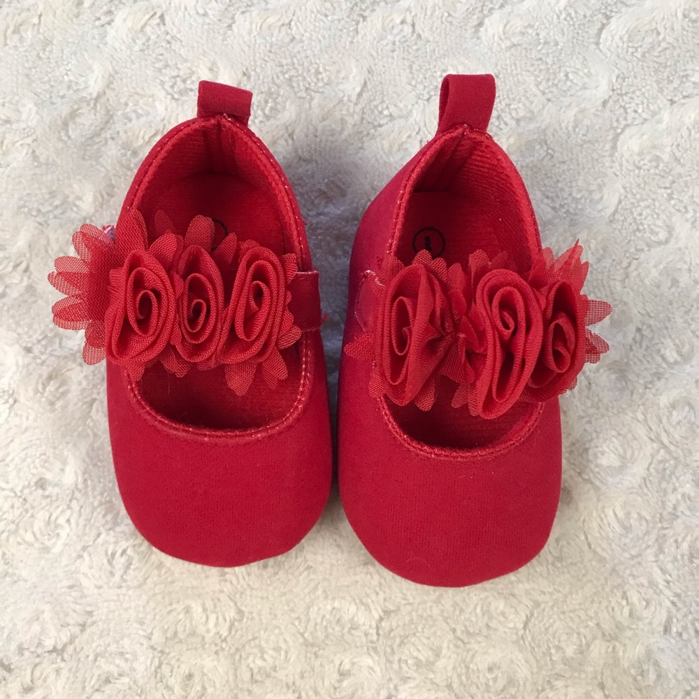 Myggpp Red Baby Girl Shoes Size 1